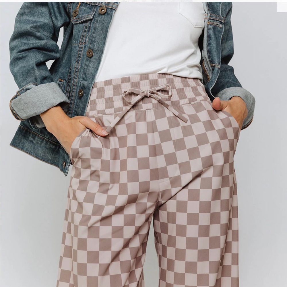 Albion Fit Audrey Trouser Wide-Leg Brown Size Medium Tall - Picture 5 of 9